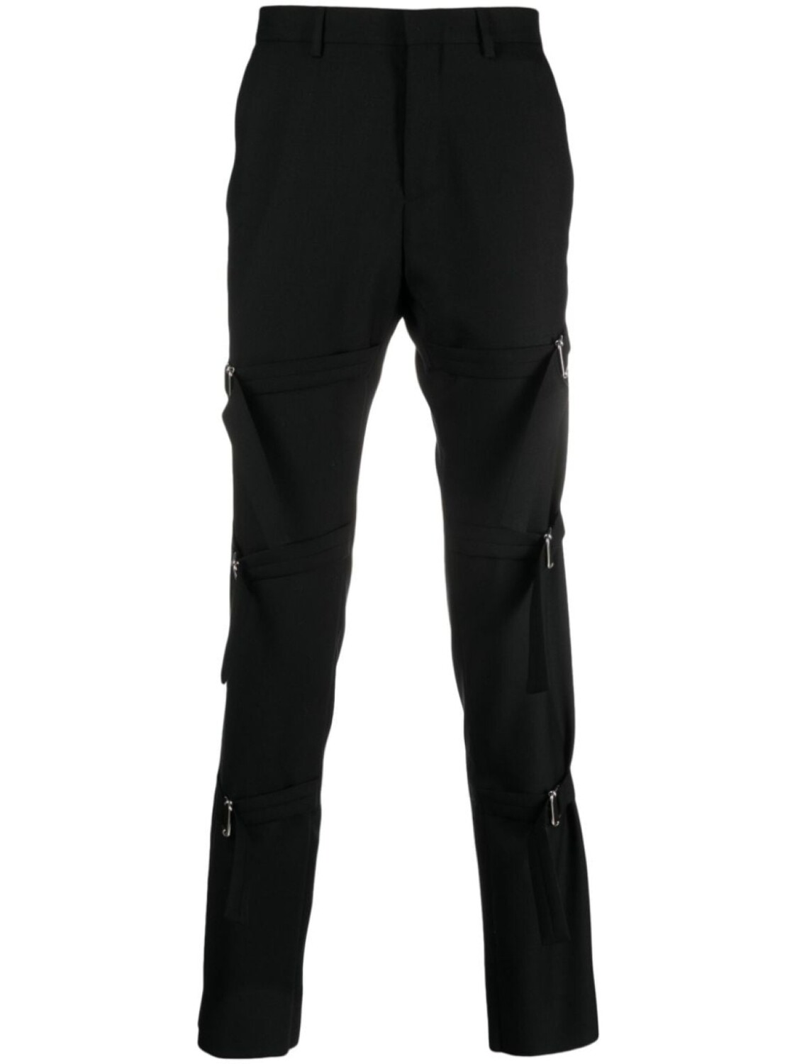 

John Richmond Klifi buckled virgin-wool trousers, черный