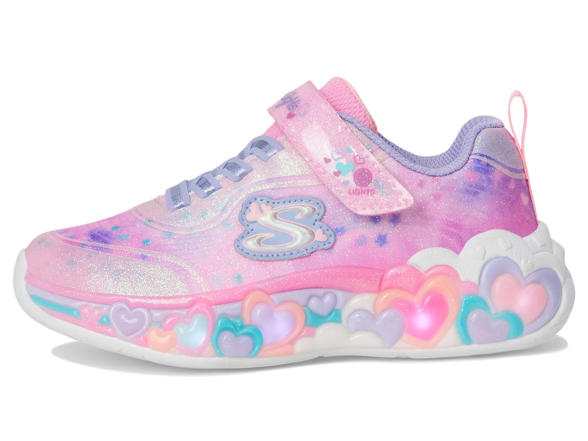Кроссовки SKECHERS KIDS Eternal Heart Lights 302696L, Light Pink/Multi — фото 4