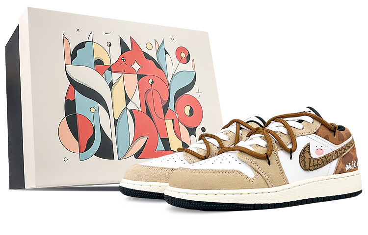 Кроссовки Air Jordan 1 Vintage Basketball Shoes Women's Low-Top White