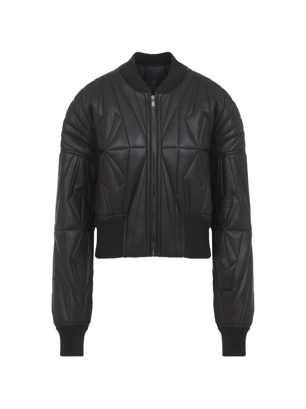 

Кожаная бомбер-куртка Moncler + Rick Owens, черный