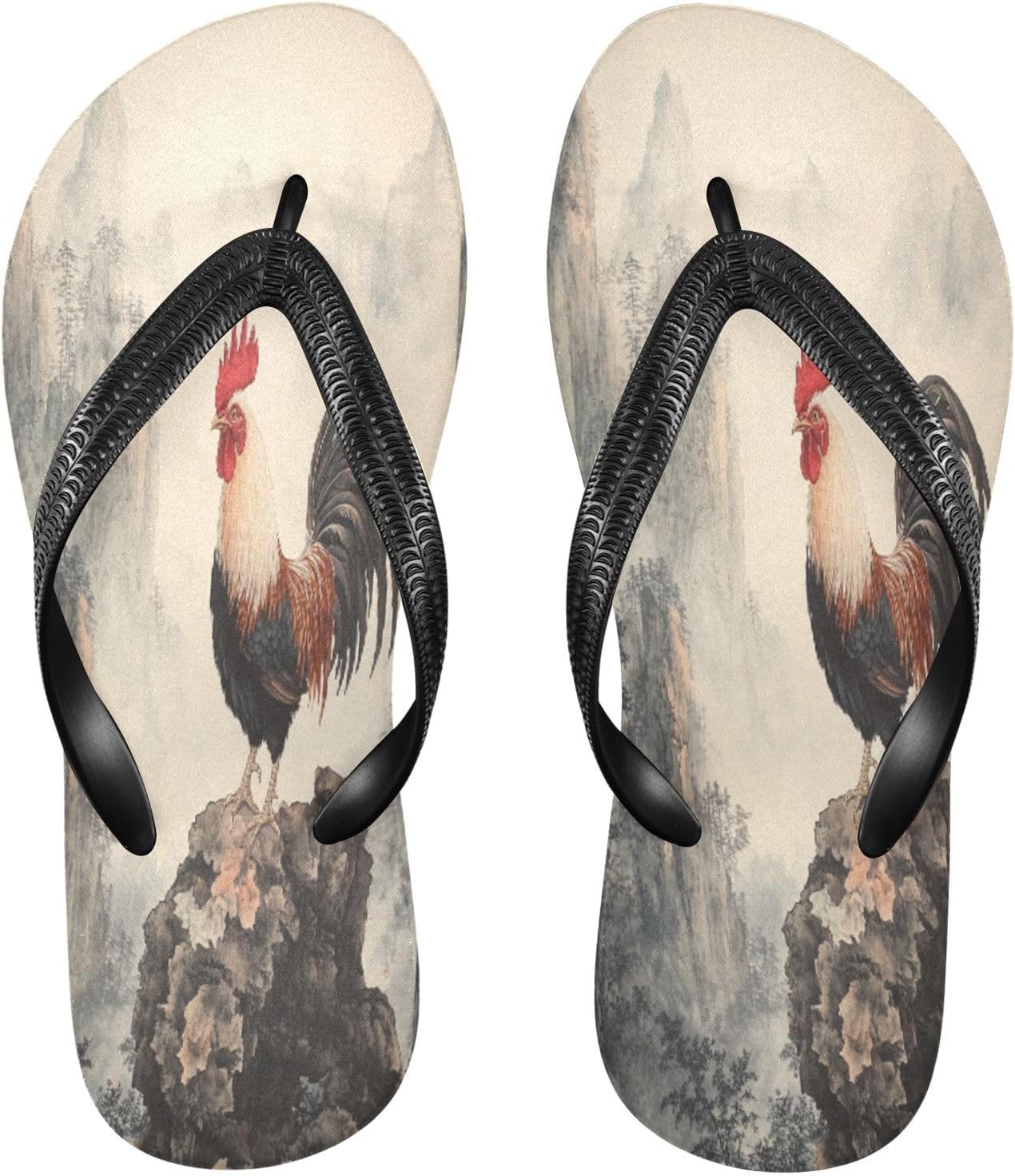 

Горные куриные бежевые шлепанцы для пляжа, душа, резиновые шлепанцы с противоскользящей подошвой, летние тапочки для женщин и мужчин Sinestour