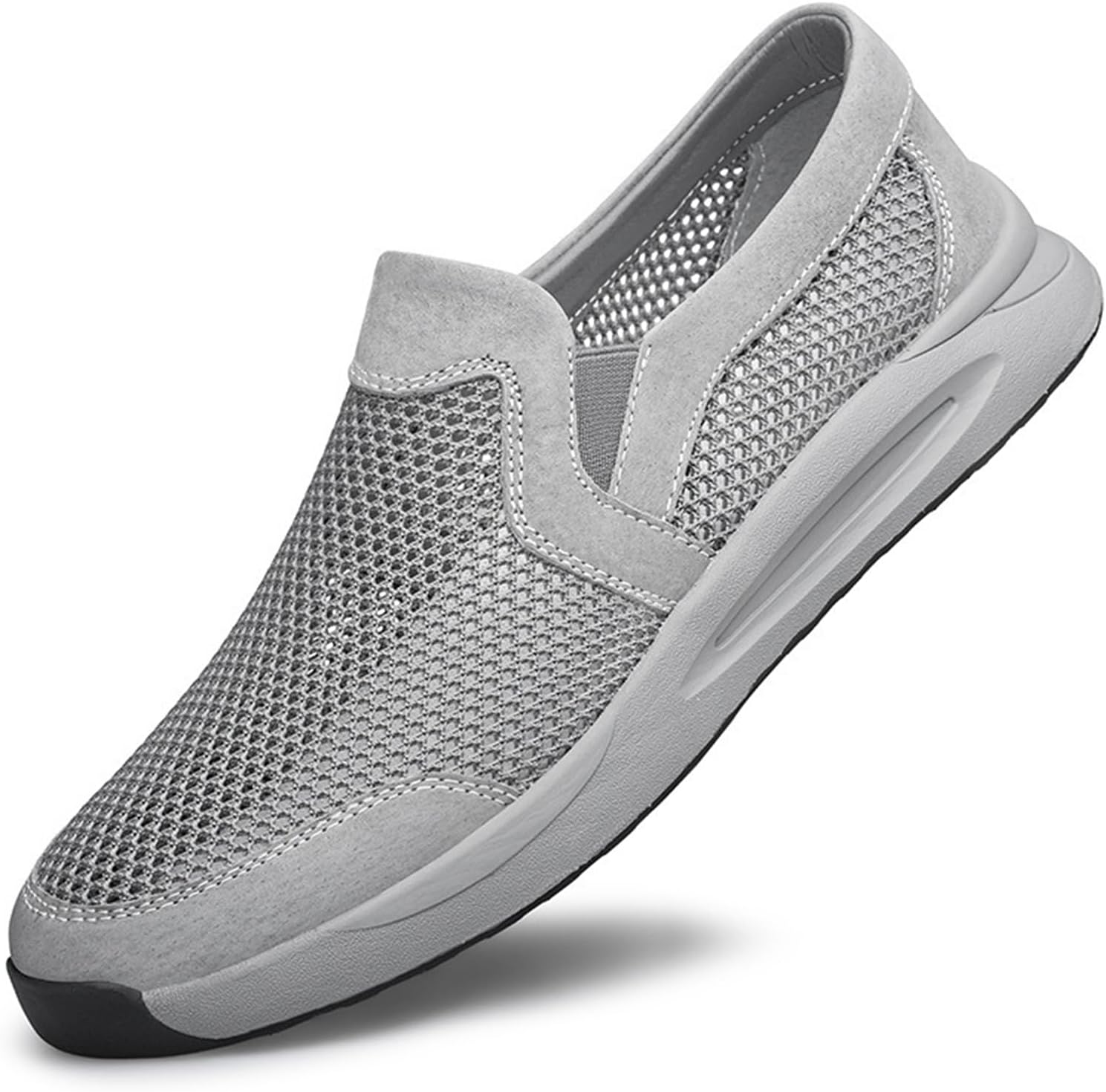 

Летние кроссовки для мужчин, повседневная обувь, низкие, слипоны, дышащие сетчатые прогулочные кроссовки Abborora, серый