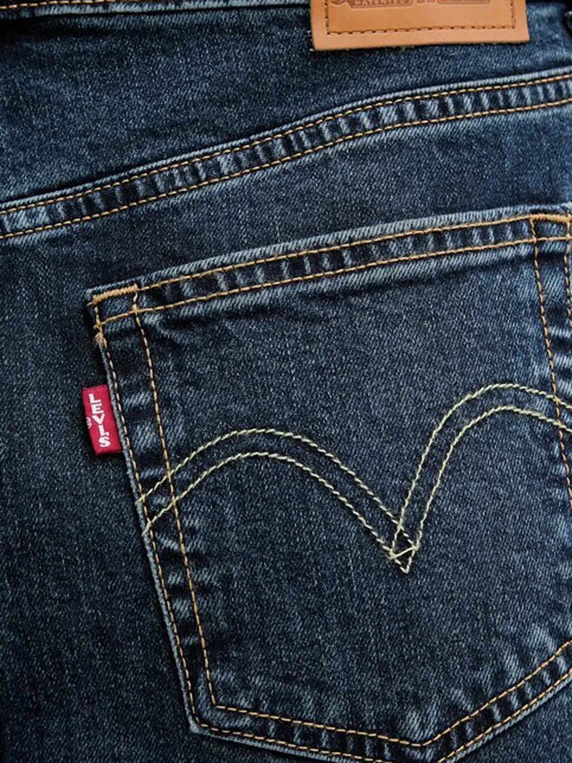 Джинсовая юбка миди с разрезом Levi's, индиго — фото 4