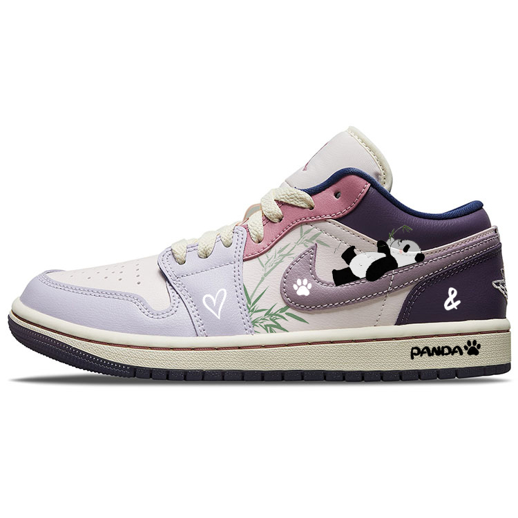 

Кроссовки Air Jordan 1 Vintage Basketball Shoes Women's Low-top Purple/Pink, розовый