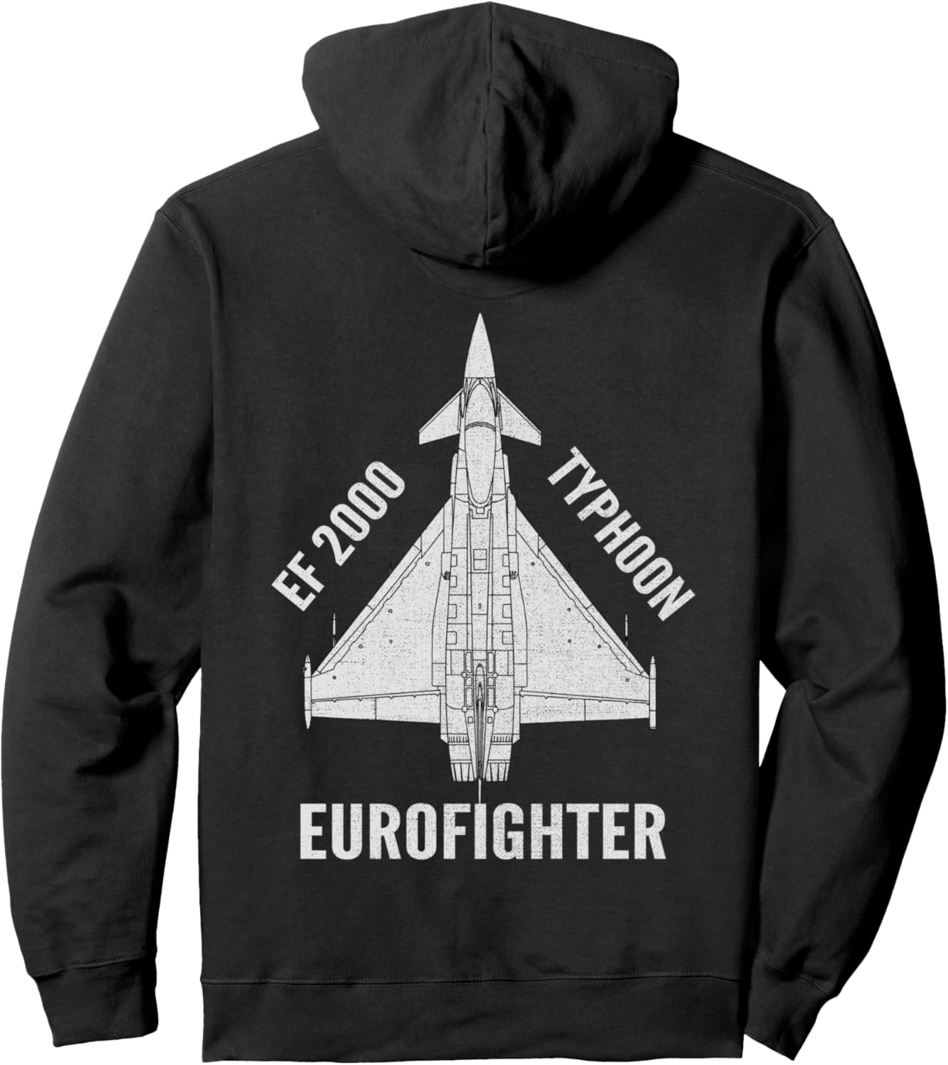 

Толстовка с изображением военного самолета Eurofighter EF2000 Typhoon European Military Aviation Airplane, черный