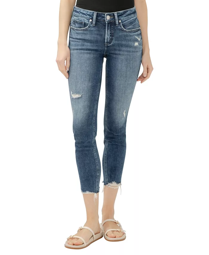 

Женские джинсы Suki Mid Rise Curvy Fit Skinny Silver Jeans Co., синий