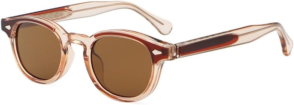 

круглые солнцезащитные очки для мужчин, коричневые, зеленые, унисекс, ретро, ​​солнцезащитные очки для женщин, мужские, с защитой от УФ-излучения UV400, ацетатные, женские аксессуары WNCKSQ, Brown