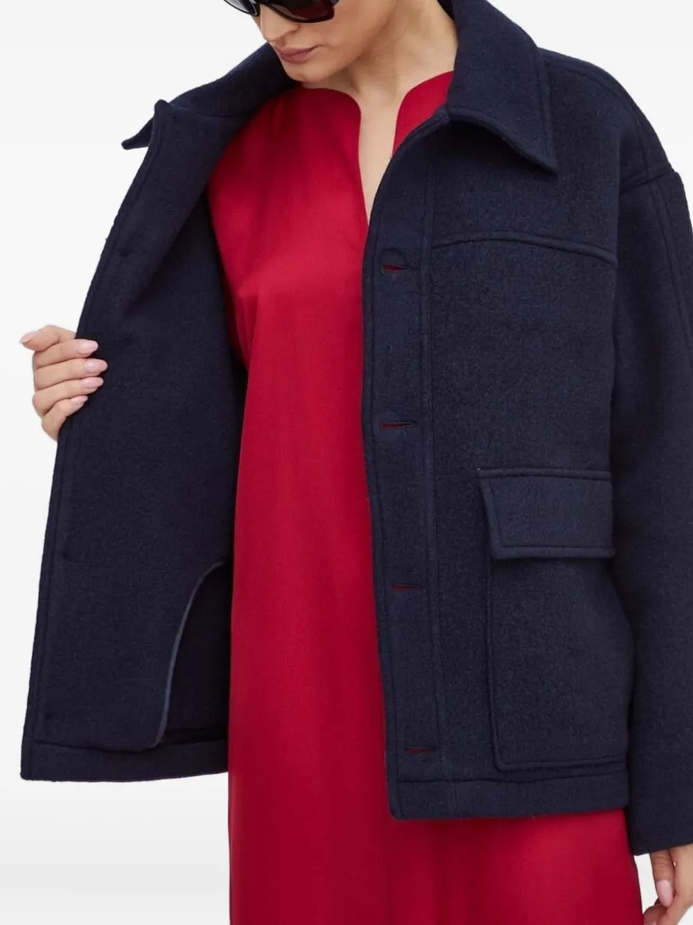 

Куртка с застежкой на пуговицы и накладными карманами American Vintage, синий
