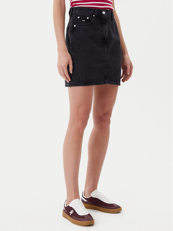 

Юбка джинсовая Mom fit DW0DW21275 Tommy Jeans, черный