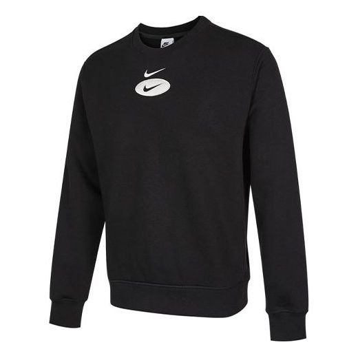 

Толстовка Men's Nike As Nsw Sl Bb Crew Casual Sports Fleece Lined Round Neck Long Sleeves Black, черный