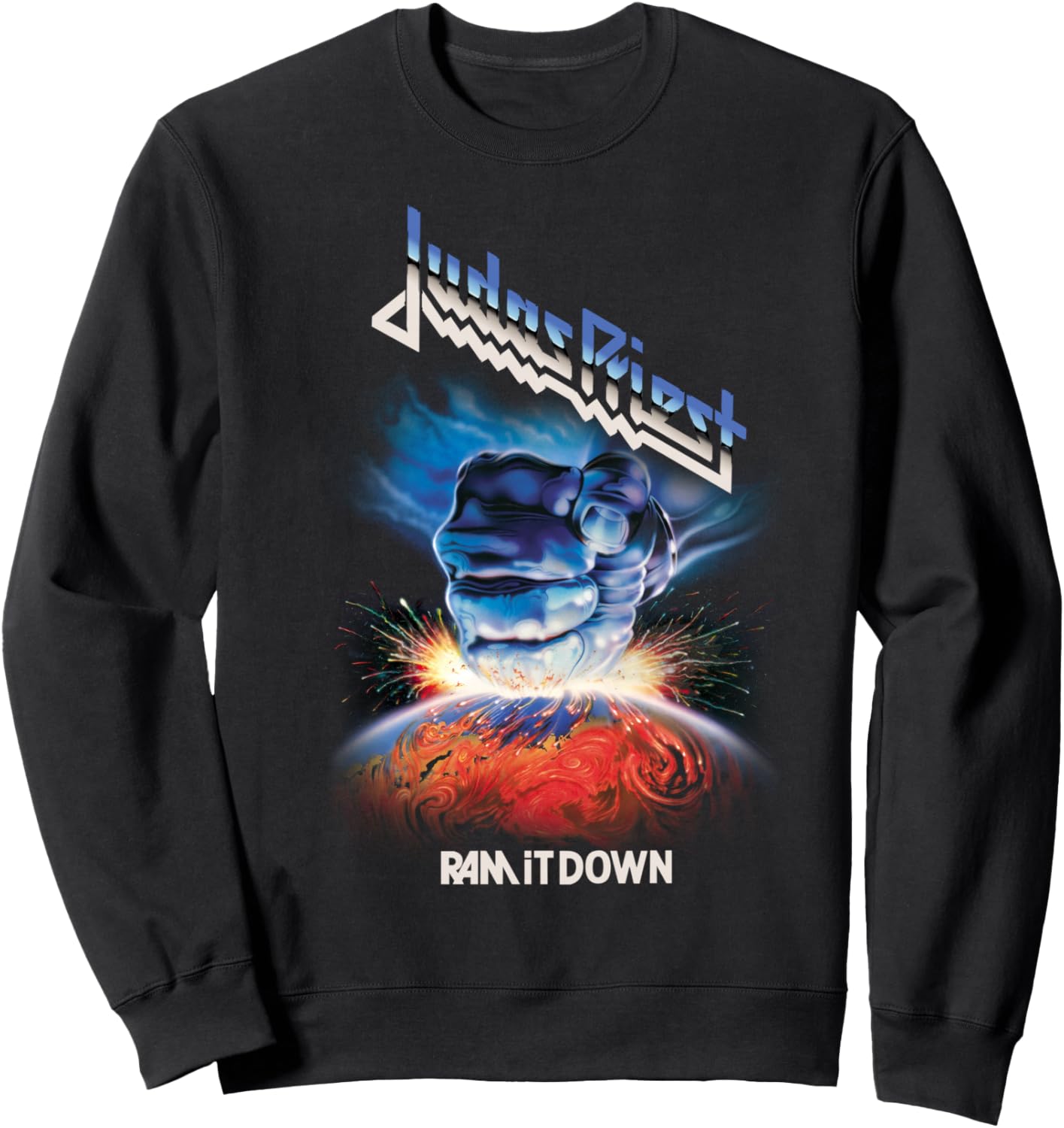 

Толстовка с логотипом Judas Priest - Ram It Down, черная