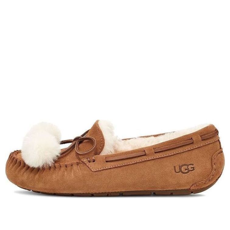 Тапочки (WMNS) UGG Dakota Bow Pom 'Chestnut' 1124030-CHE, коричневый