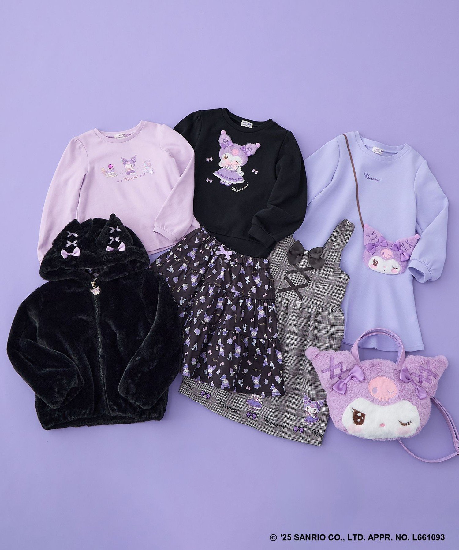 Футболка с длинными рукавами ANY KIDS, Lavender x Kuromi [082] — фото 2
