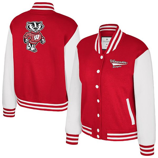 

Женская красная куртка wisconsin badgers french baguette full snap fleece Colosseum
