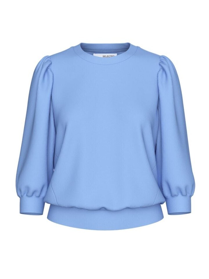 

Толстовка Selected Sweatshirt, цвет cornflower blue