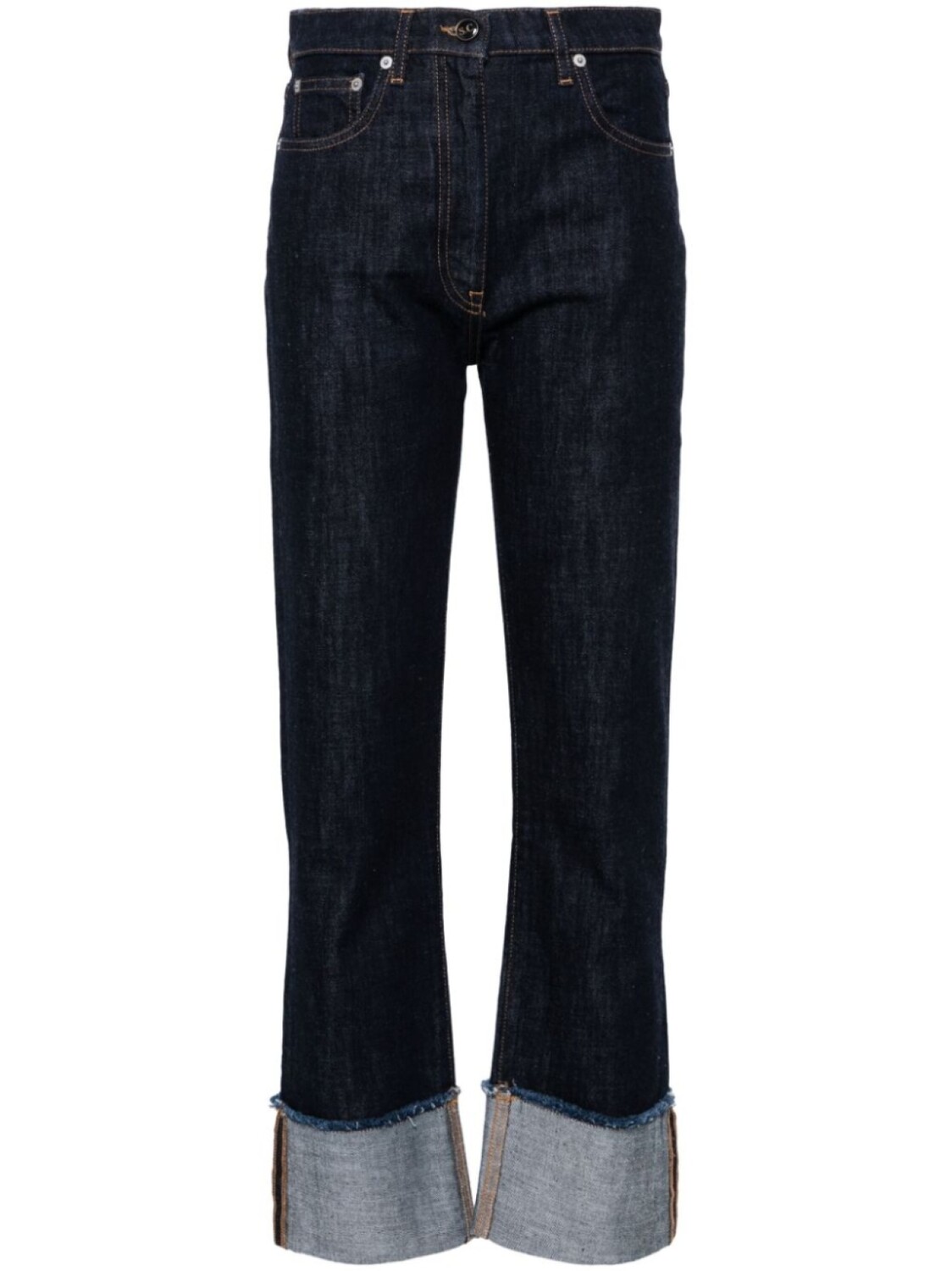 

Semicouture джинсы с отворотами, синий