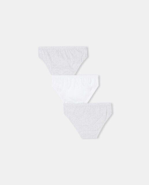 Комплект из 3 однотонных трусов для мальчиков Cotton Juice, серый — фото 2