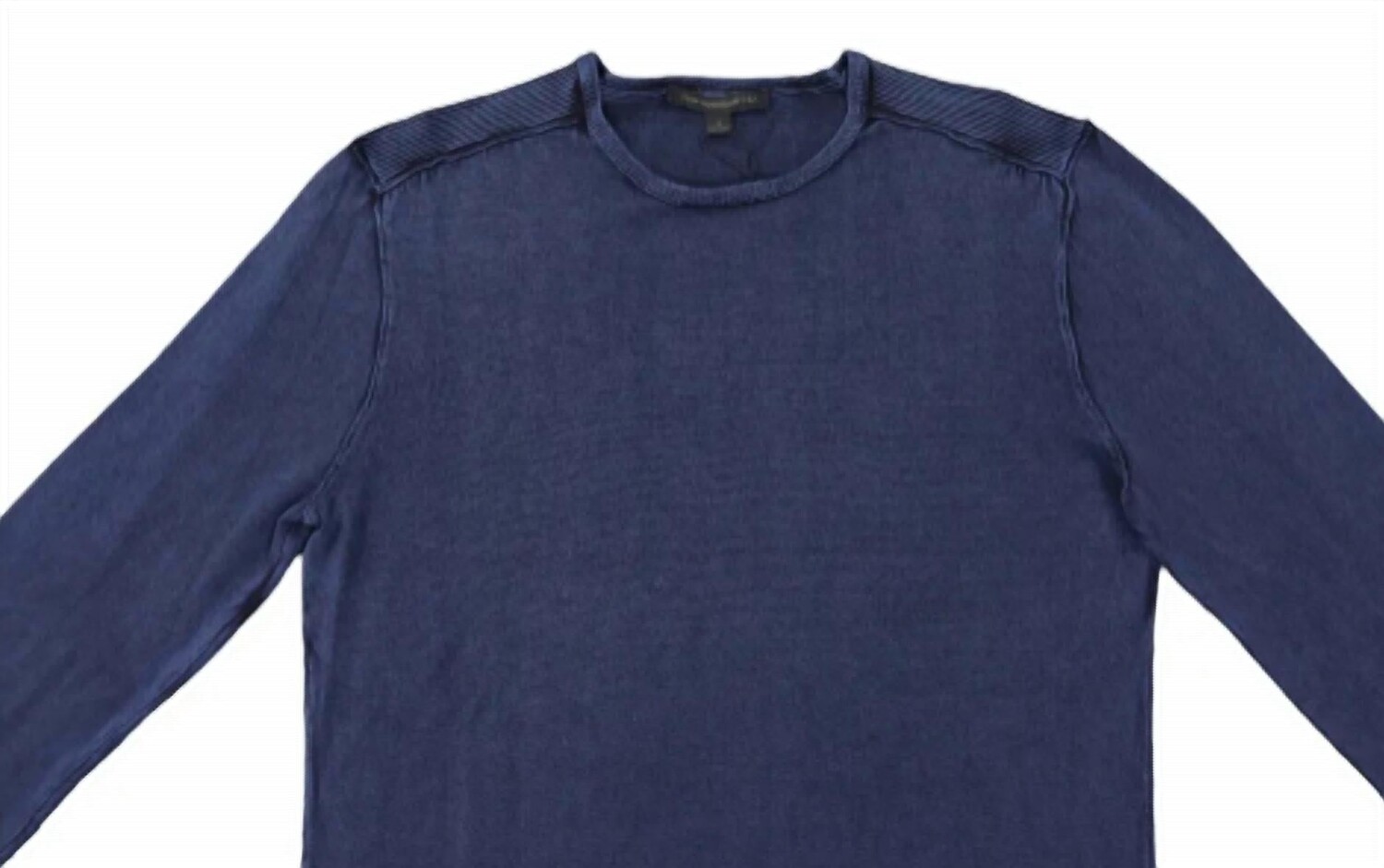 

Темно-синяя рубашка с круглым вырезом Acid Wash John Varvatos