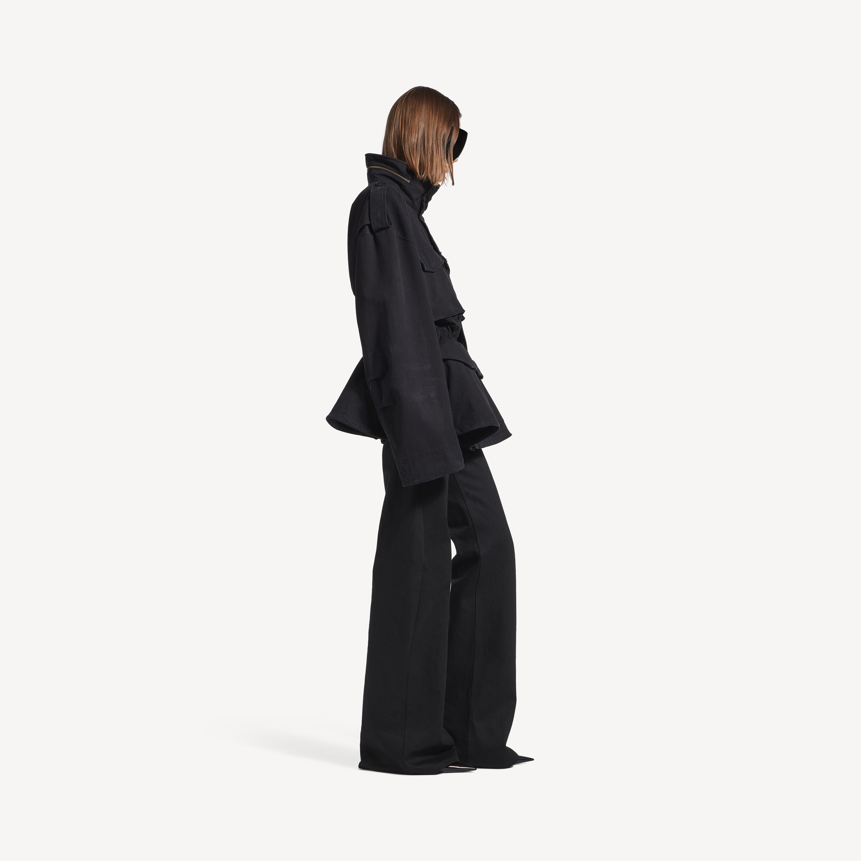 Женская парка hourglass в черном цвете BALENCIAGA, черный — фото 2