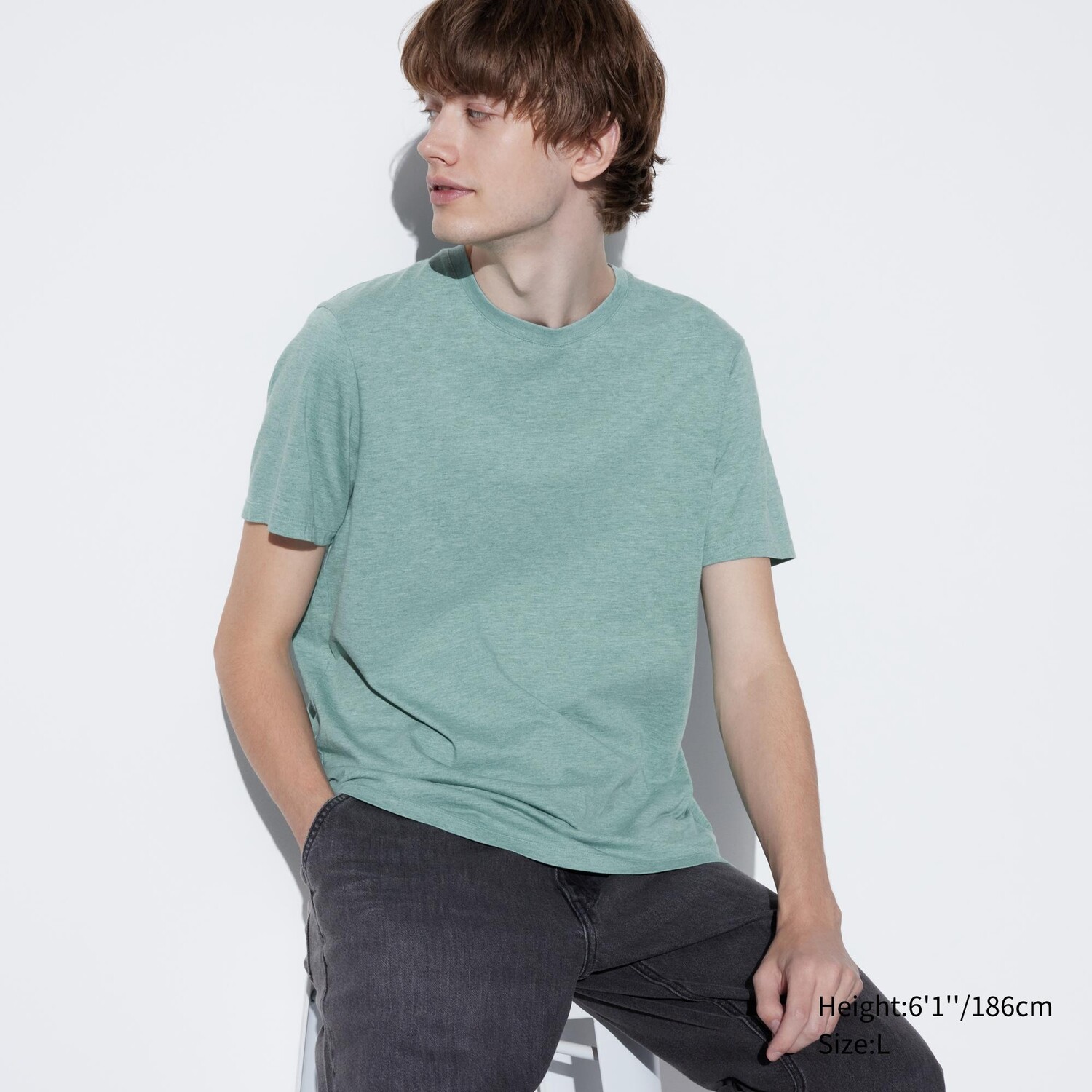 

Футболка хлопковая Uniqlo Supima с короткими рукавами, зеленый