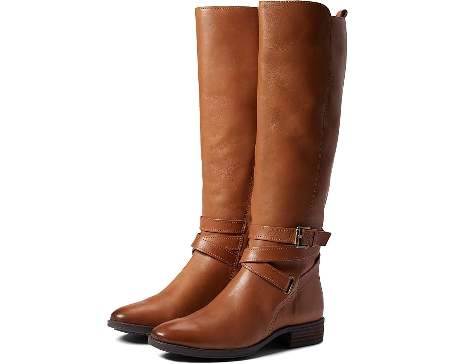 Сапоги Sam Edelman Pansy женские высокие кожаные для верховой езды, коричневый