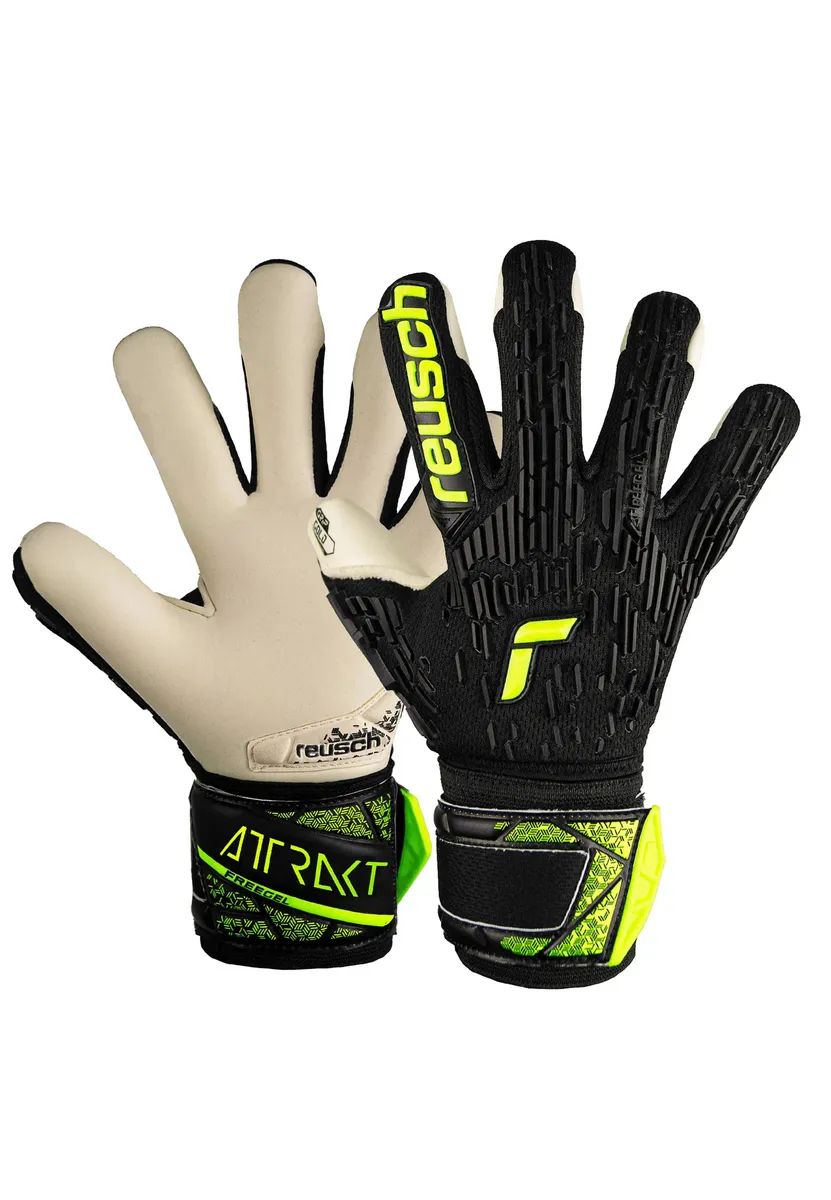 

Вратарские перчатки Reusch "Attract Freegel Gold Junior", с поддержкой пальцев, с негативным вырезом, желтый