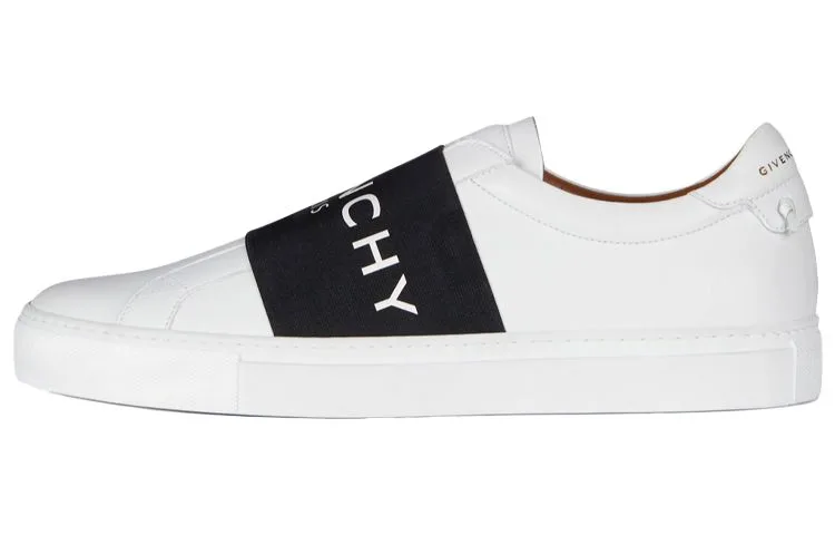 Givenchy Leather Webbing White Black, Original Shoe Box Not Included
