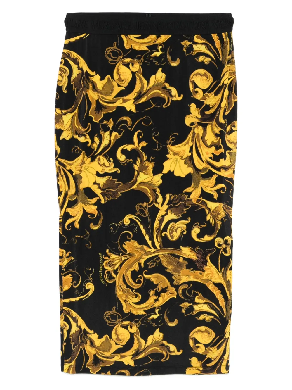 

Юбка миди с принтом в стиле барокко Versace Jeans Couture, черный