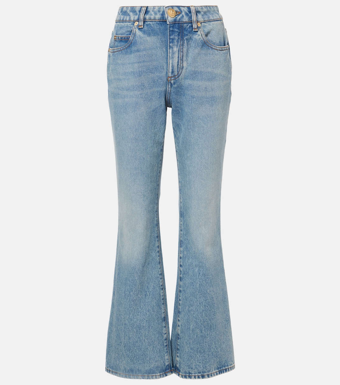 

Джинсы bootcut с низкой посадкой Balmain, Bleu Jean