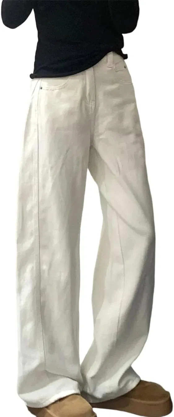 Джинсы широкие, женские, 96