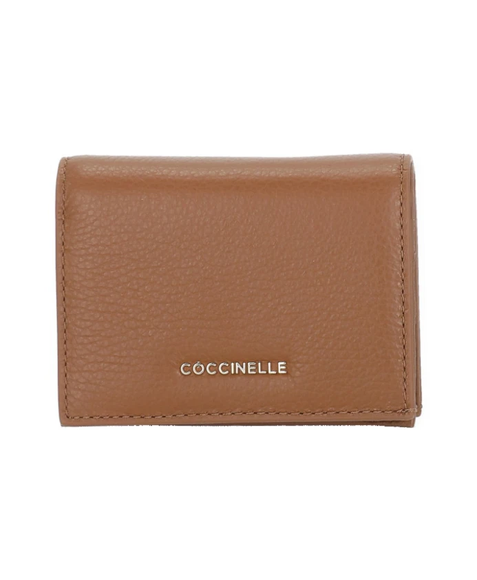 

Мягкий металлический кошелек Coccinelle, коричневый