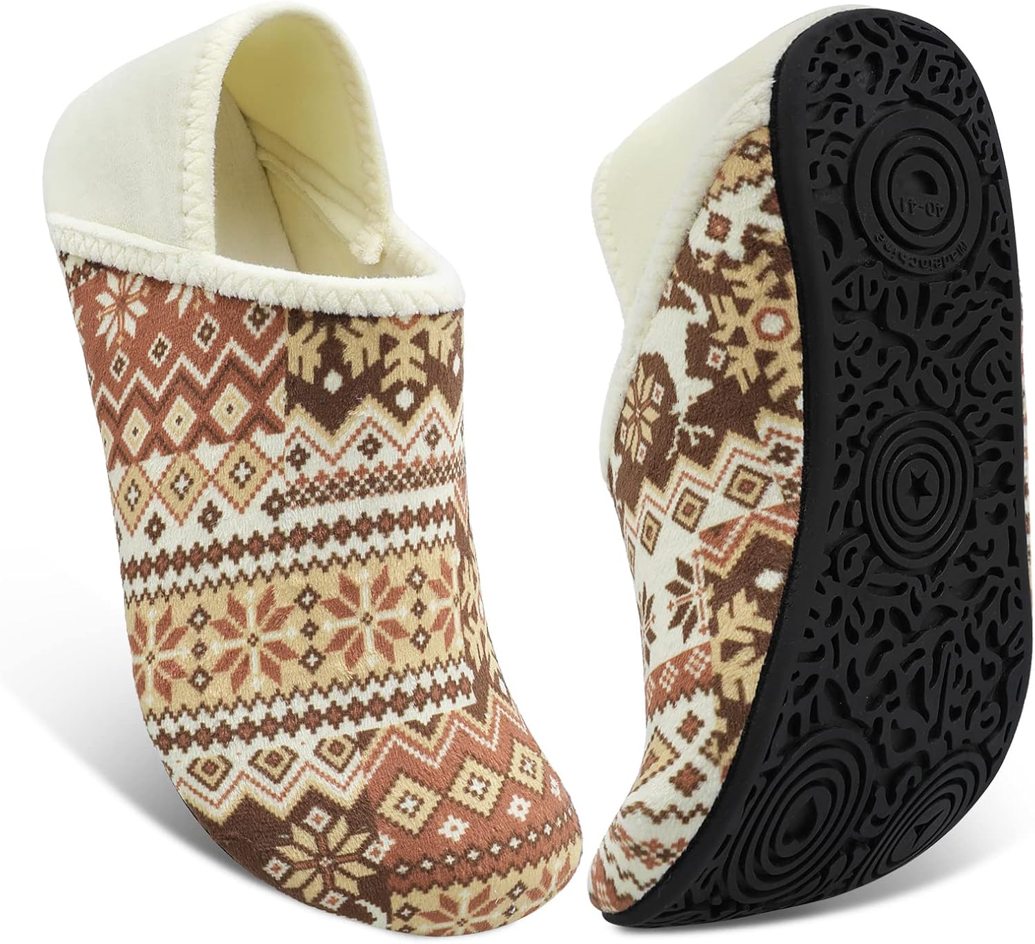 

Женские и мужские тапочки Fires с резиновой подошвой, мягкие и легкие, домашние носочные тапочки для носки дома, нескользящие для использования внутри и снаружи, Beigedeer