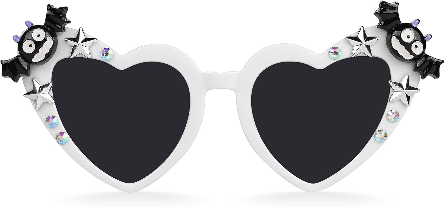 

Солнцезащитные очки Etercycle на Хэллоуин, забавные готические солнцезащитные очки в форме сердца для женщин и мужчин, очки в форме крыльев летучей мыши, сувениры для рейв-фестивалей и вечеринок, аксессуар для костюма, Bat