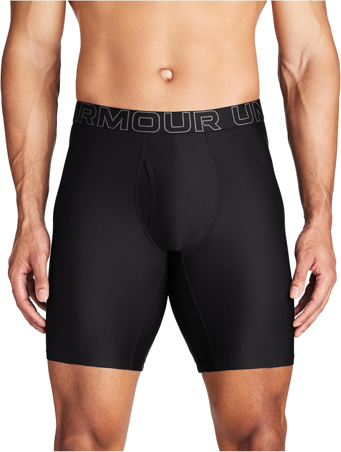 

Under Armour мужские боксеры Multi-Pack Performance Tech, длина по внутреннему шву 9", комфорт на весь день, Black Solid - Core 3 Pack
