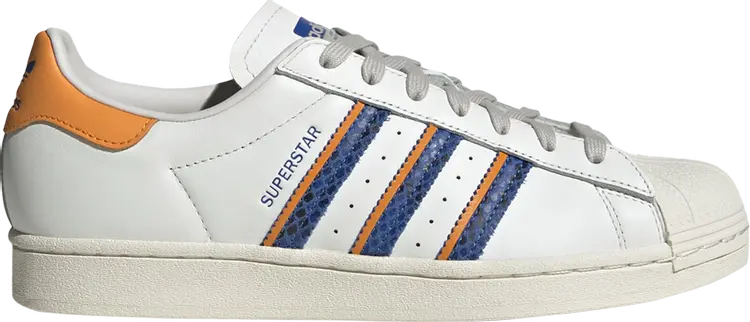 

Кроссовки Superstar 'White Orange Rush Snakeskin', белый, Синий, Кроссовки Superstar 'White Orange Rush Snakeskin', белый