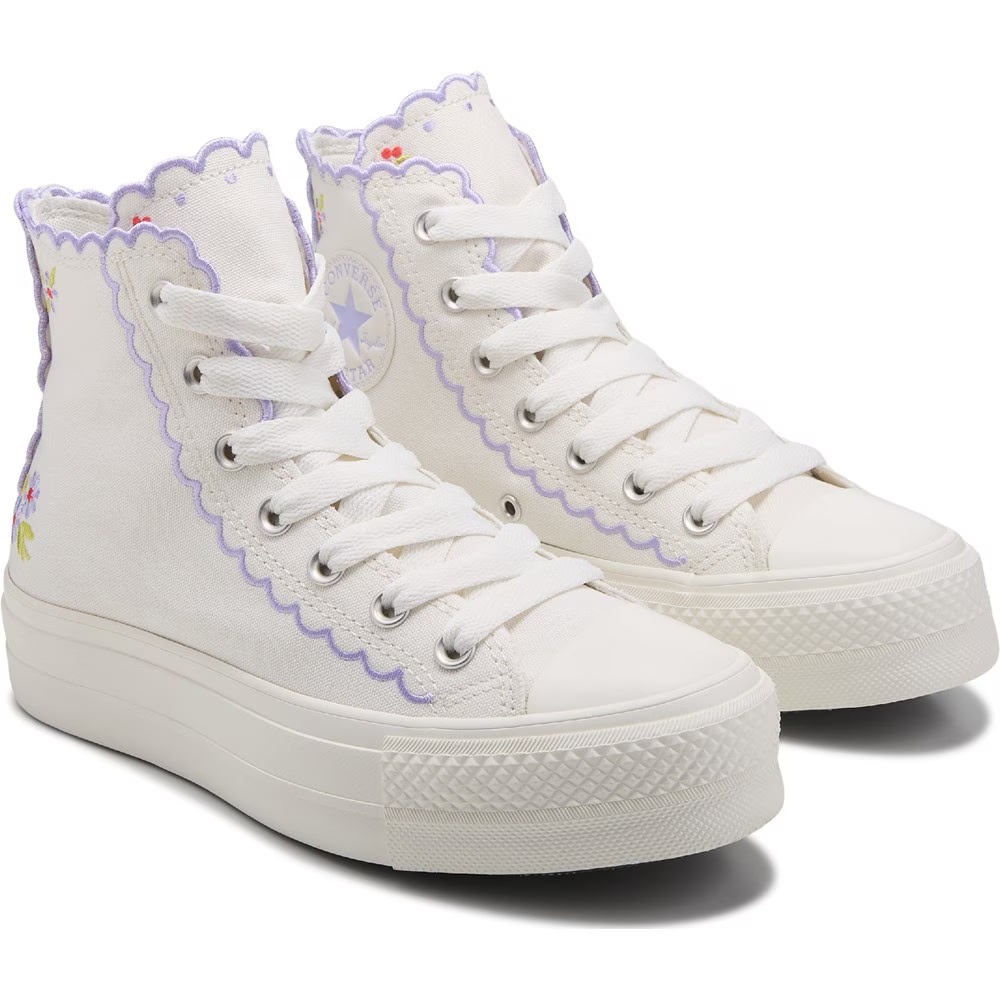 Кроссовки на платформе Chuck Taylor All Star Hi Lift от Converse, white/purple floral