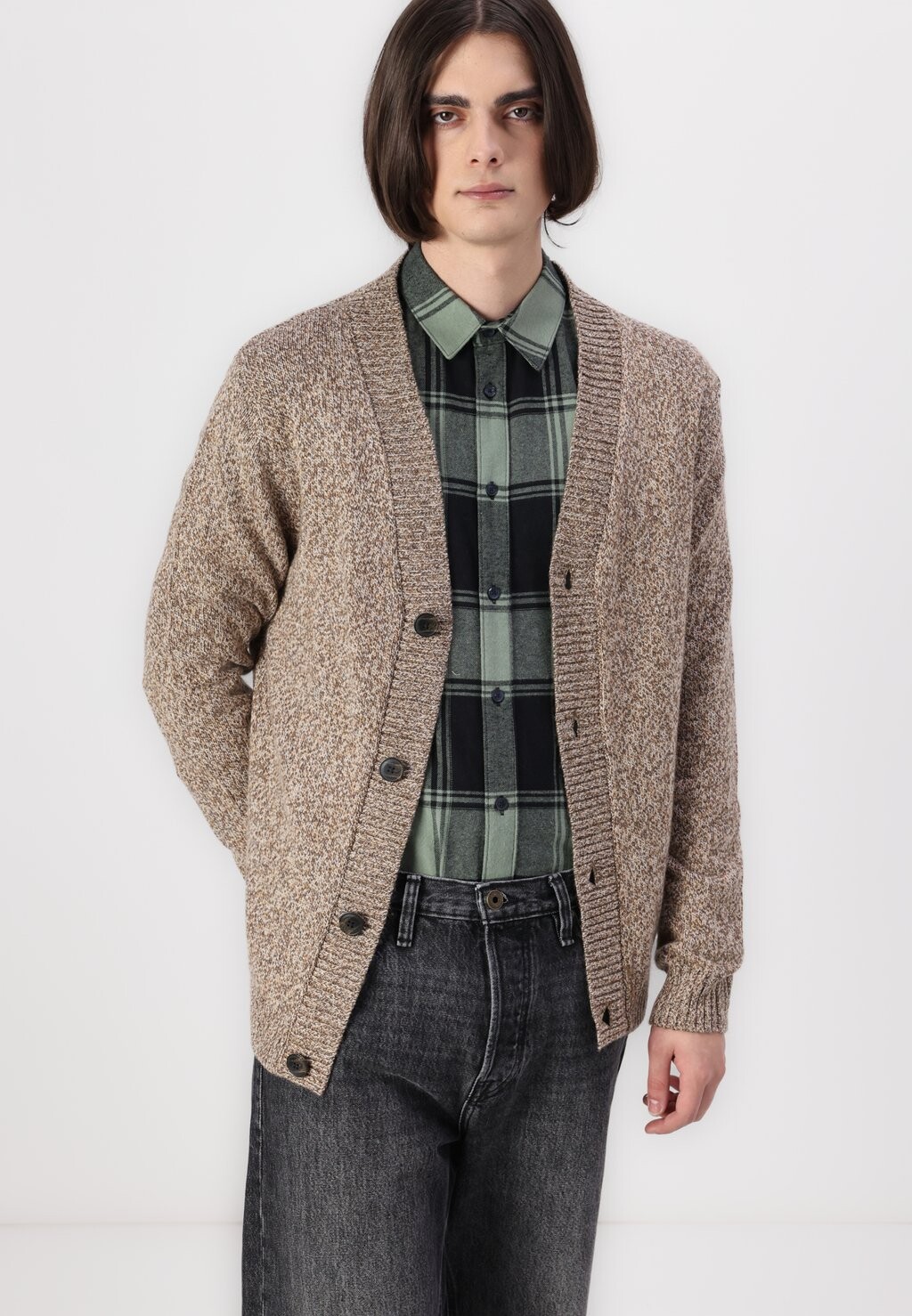 

Кардиган JJWALTER Jack & Jones, темно-коричневый