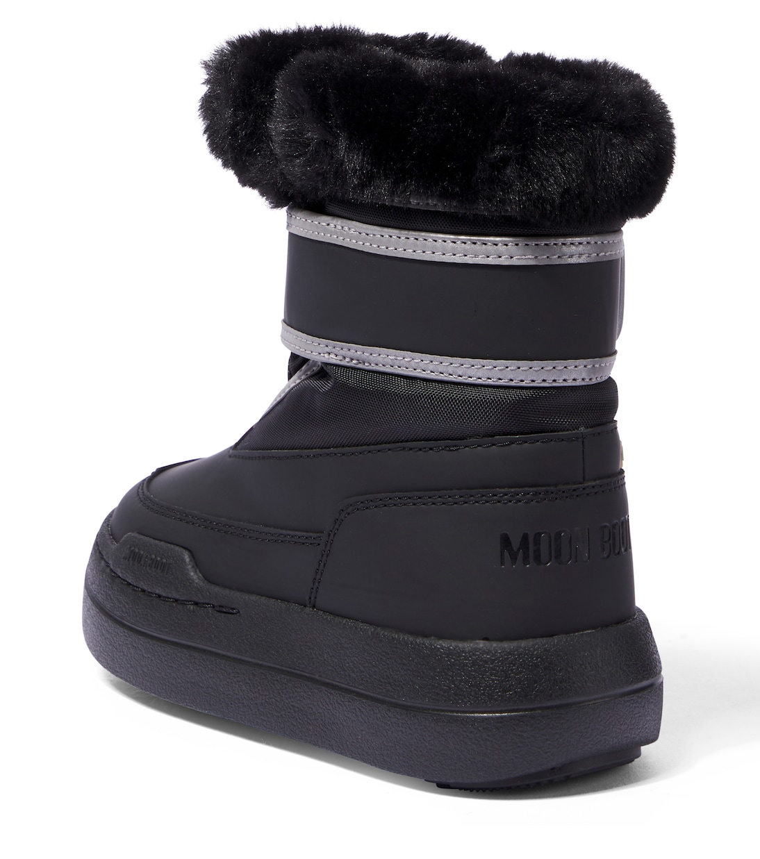 Детские зимние ботинки Junior Park Strap с отделкой из искусственного меха Moon Boot Kids, черный — фото 3