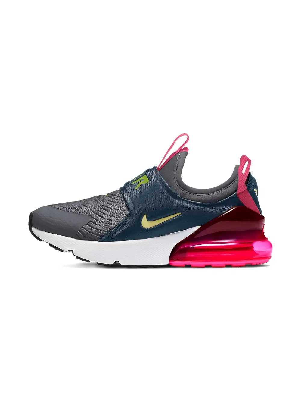 Кроссовки Air Max 270 Extreme "Iron Grey/Life Lime/Deep Ocean" Nike Kids, серый — фото 4