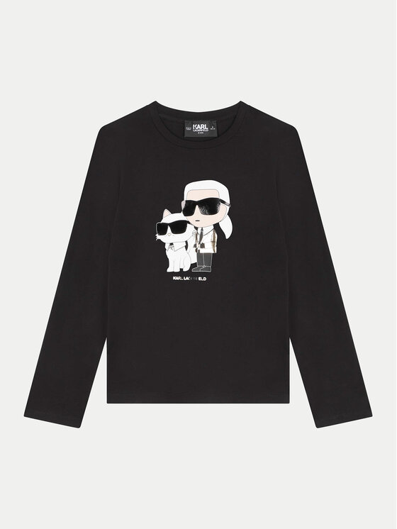 

Блуза стандартного кроя Karl Lagerfeld Kids, черный