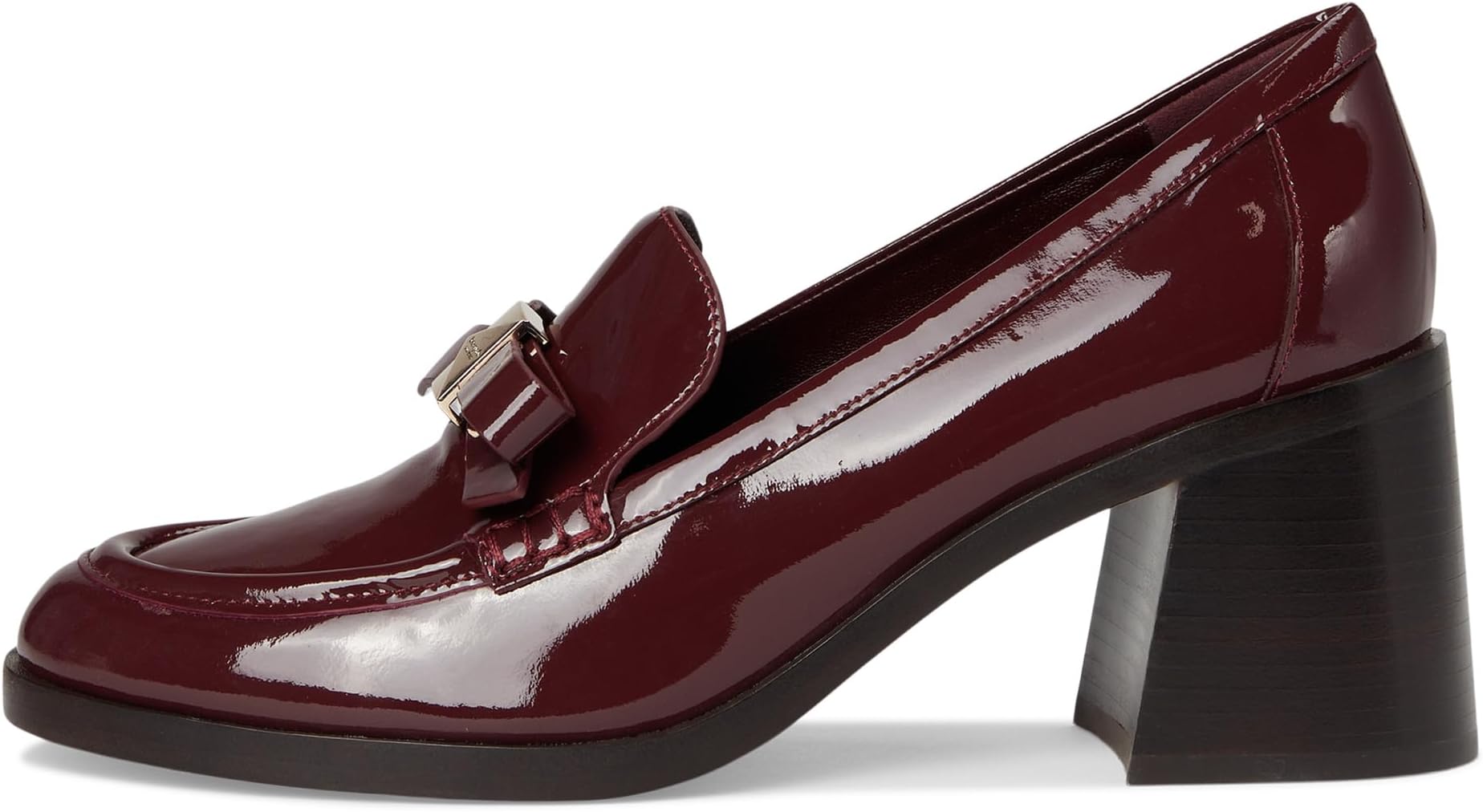 Туфли Kate Spade New York Women's Deco Bow Patent Leather Heeled Loafers, Dark Merlot — фото 4