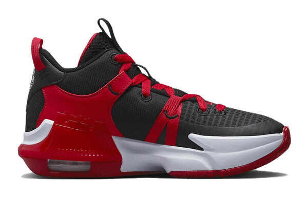 Кроссовки (GS) Nike LeBron Witness Basketball Shoes 'Black University Red White', черный — фото 2