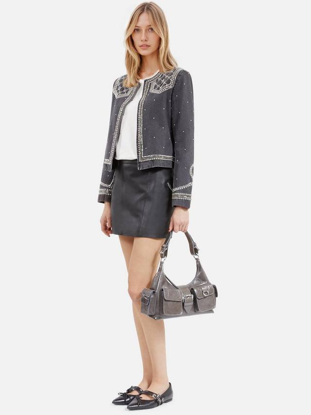 

Вышитая джинсовая куртка THE KOOPLES, цвет Washed Black