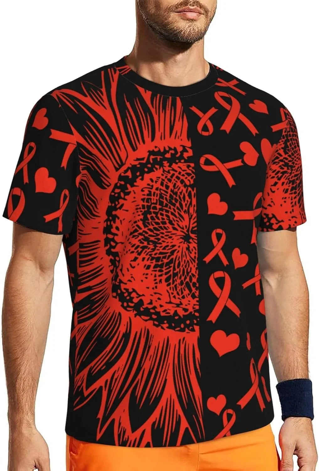 Мужская футболка с сетчатыми вставками, Crew Neck, короткий рукав, легкая — фото 2