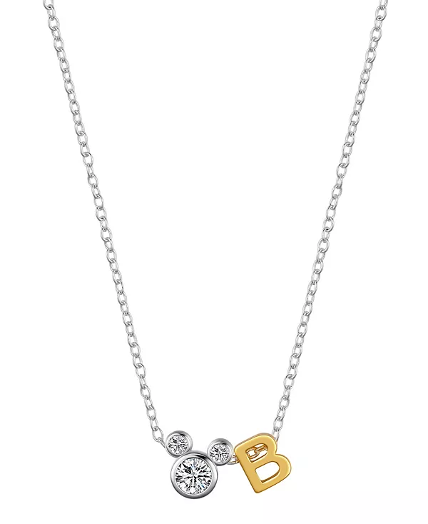 

Ожерелье с подвеской в виде инициала Микки Мауса из кубического циркония без подписи Disney, two-tone-b