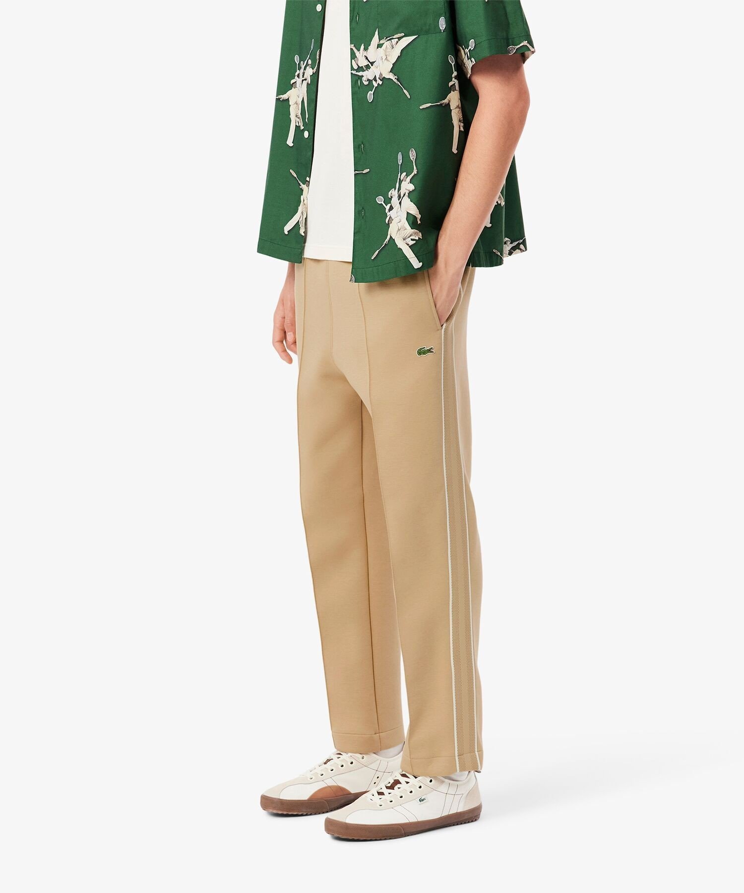 Двусторонние спортивные штаны с боковой прострочкой LACOSTE, Beige