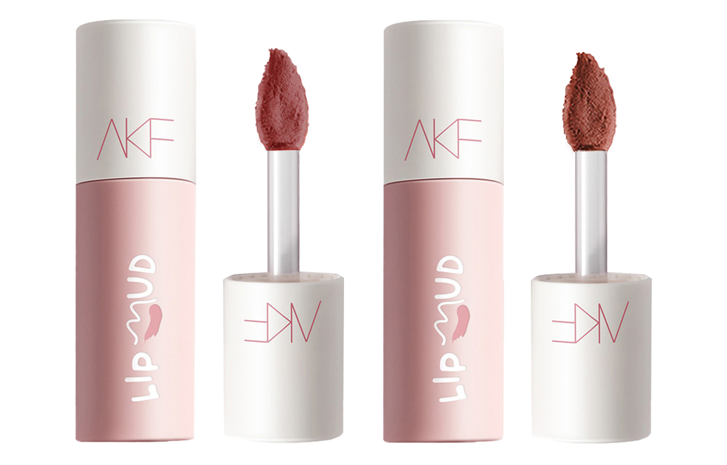 

Матирующая жидкая помада Soft Matte Lip Mud, легко растушевывается, стойкая, 3г+3г AKF, two-piece set: soft mist lip mud #m07+soft mist lip mud #m11