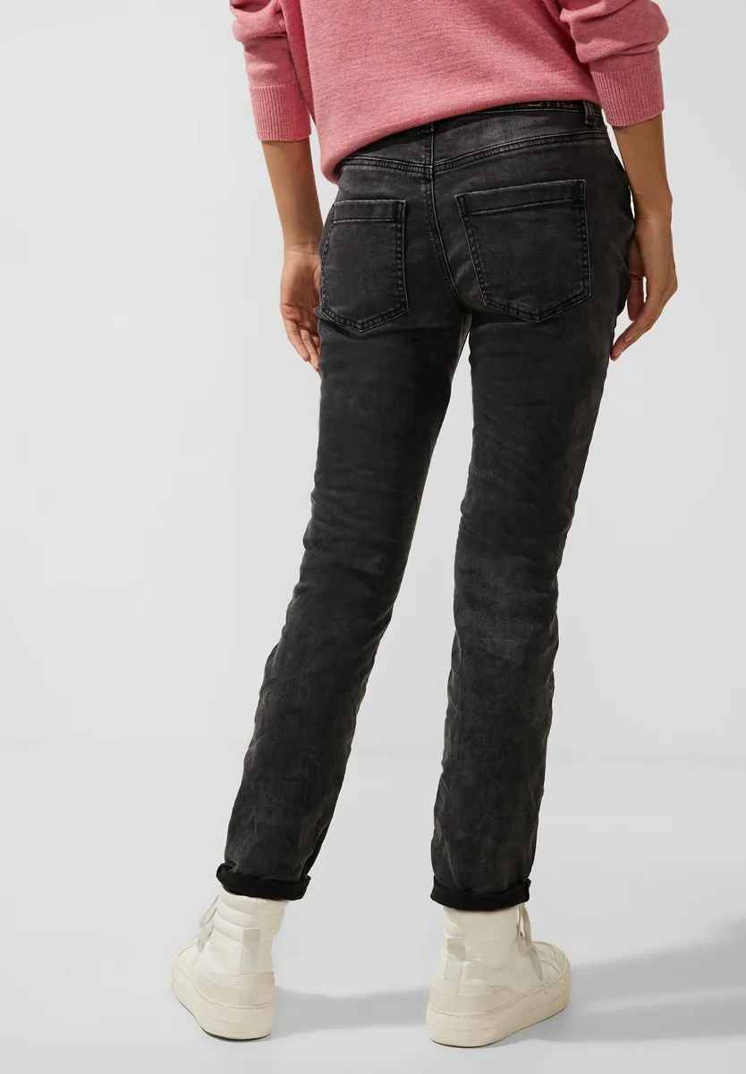 

Удобные джинсы STREET ONE с 4 карманами, цвет Black Random Wash