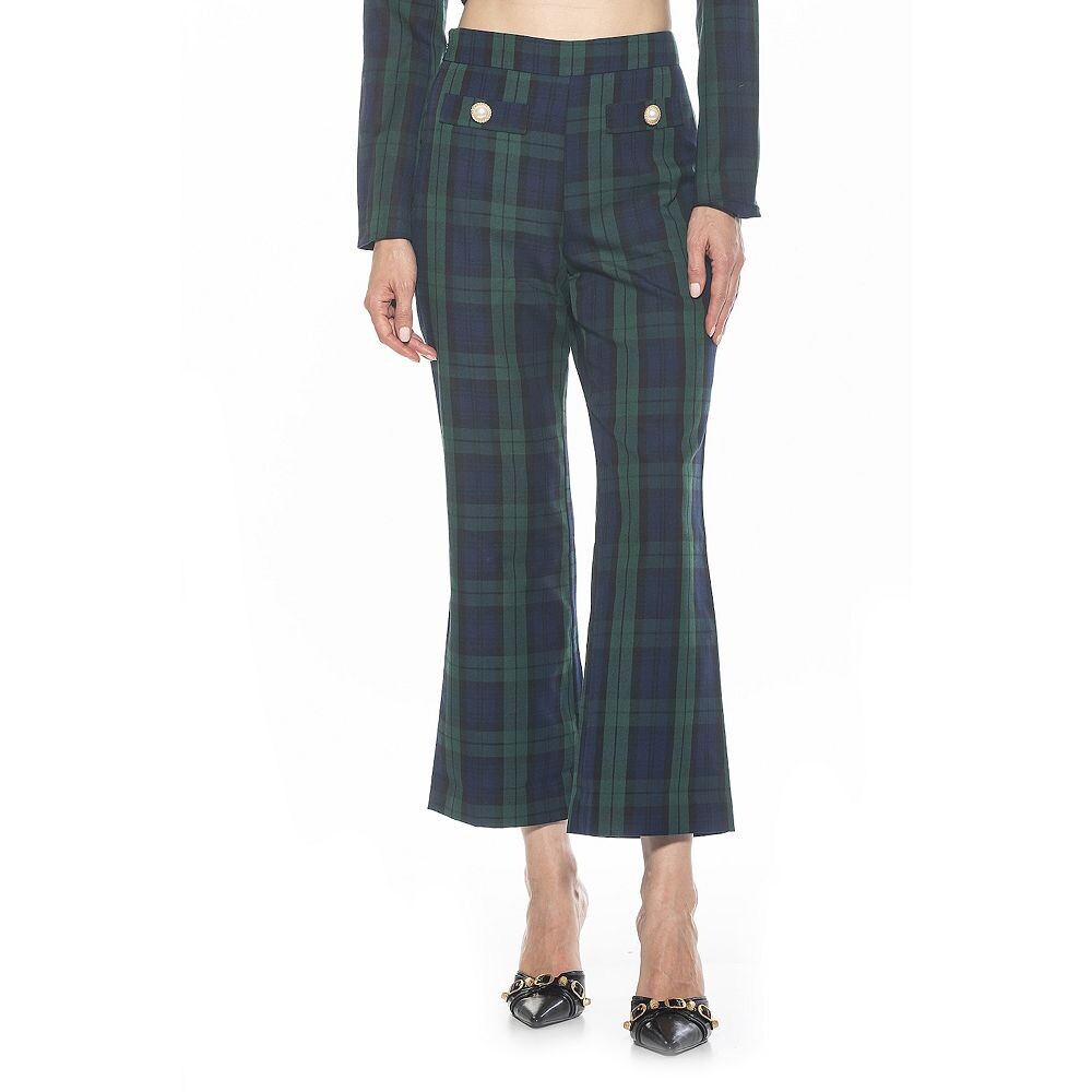 

Женские широкие брюки в клетку ALEXIA ADMOR Jayden, цвет Green Plaid