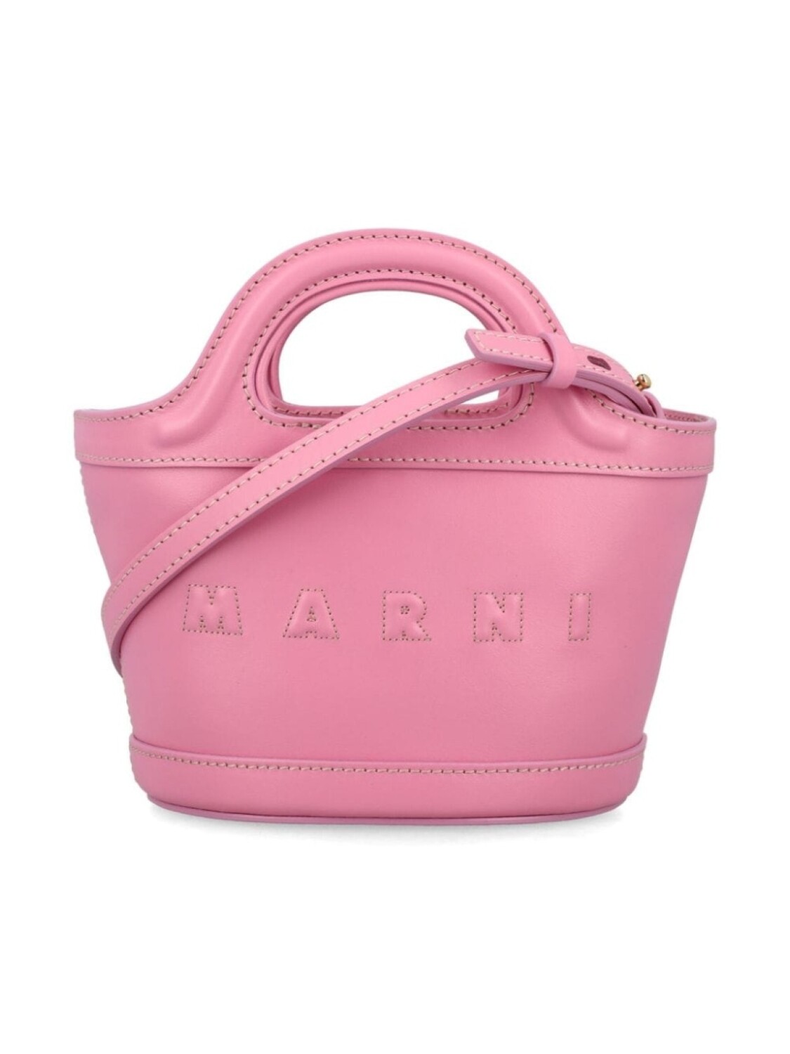 

Marni Kids кожаная сумка с тиснением логотипа, розовый